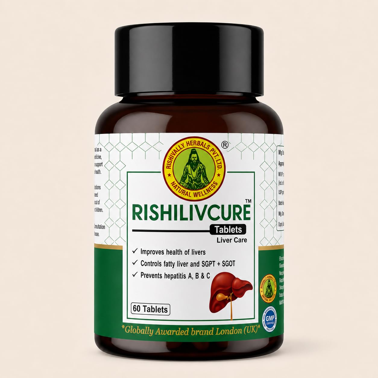 RISHIVALLY HERBALS Rishlivcure Tablets | Improves helath of liver | Prevent hepatitis A,B & C