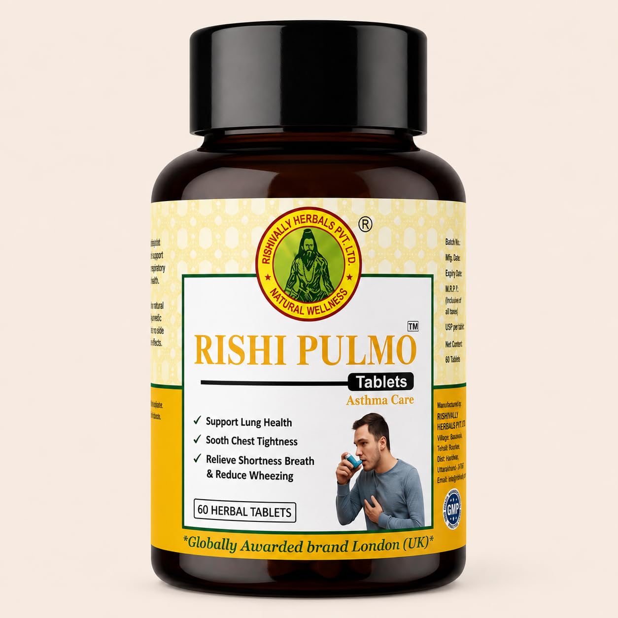 RISHIVALLY HERBALS Rishipulmo Tablets | Asthma Care Tablets