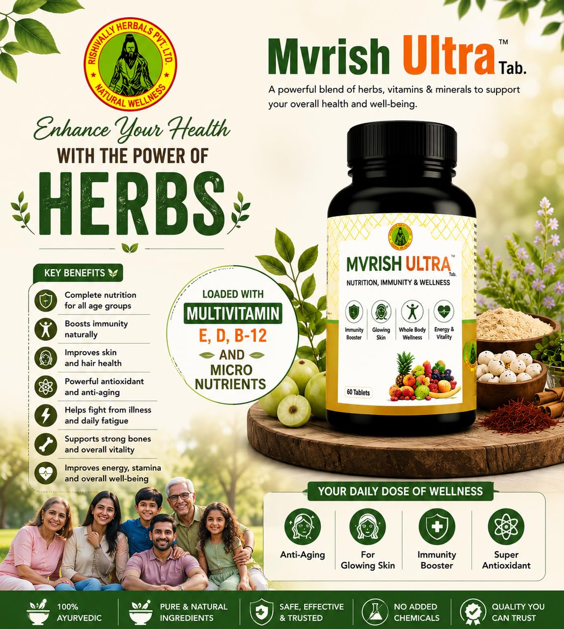 MVRISH Ultra Multivitamin Tablets, 60 Tablets - Image 2