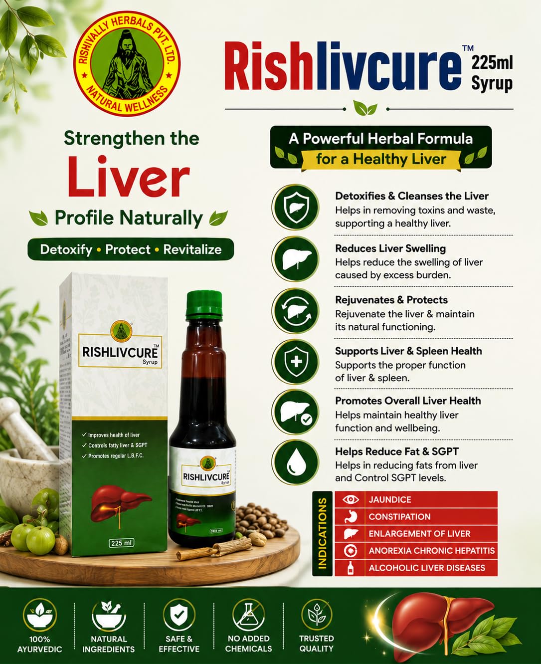 Rishivally Herbals Rishlivcure Syrup - Image 2
