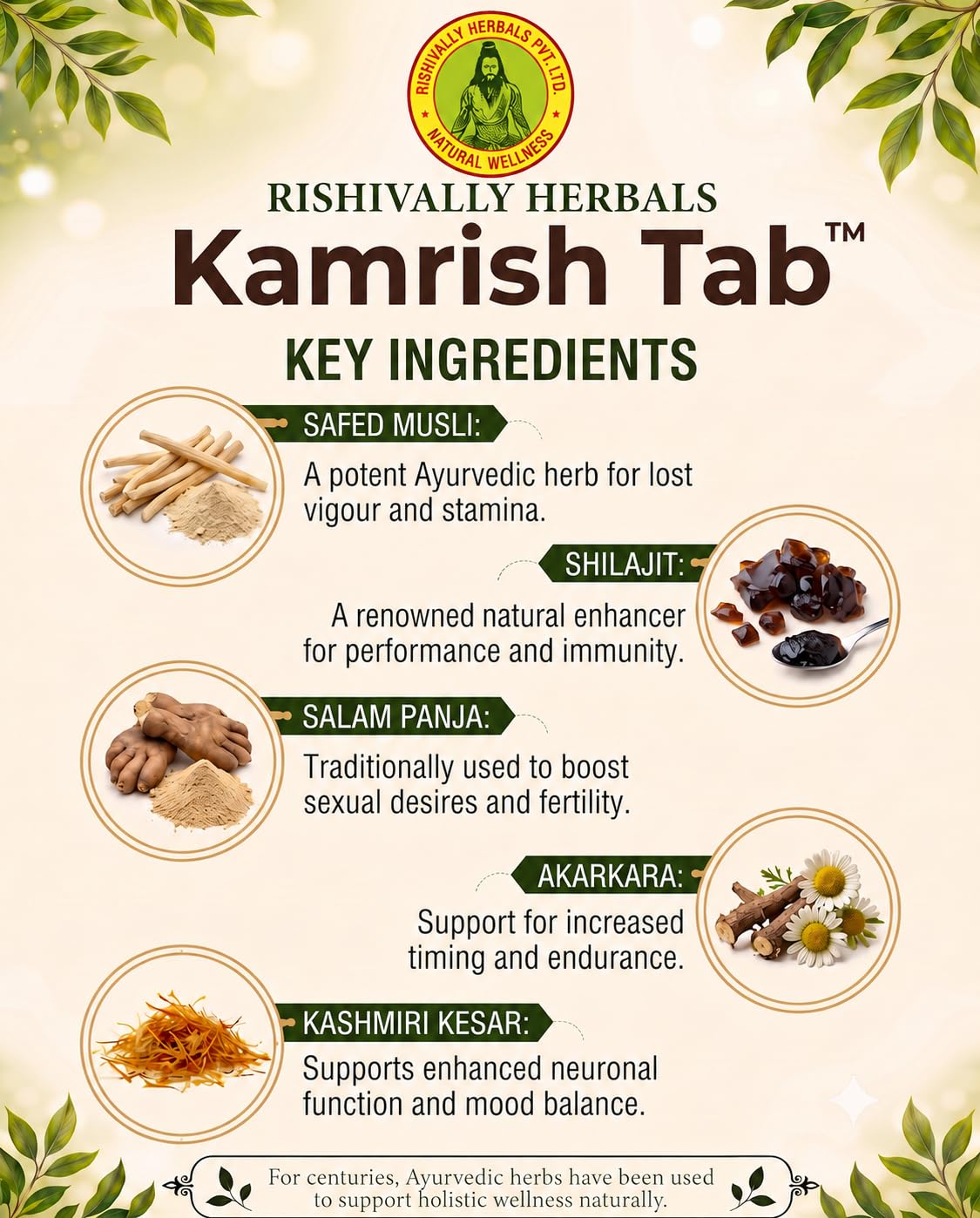 Kamrish Tablets – Natural Herbal Supplement for Stamina Vitality Booster for Men & Women - Image 5
